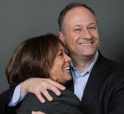 Douglas Emhoff with his wife Kamala Harris. 